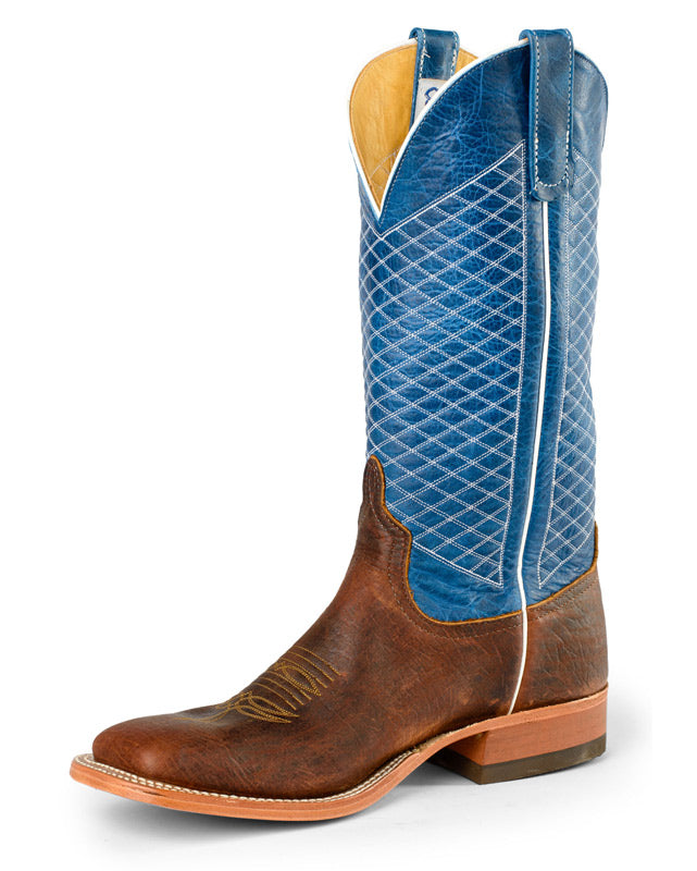 Botas de lava azules Mike Tyson Bison con punta cuadrada Anderson Bean para hombre