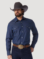 Men's Wrangler Cowboy Cut Rigid Denim Work Shirt - Big & Tall