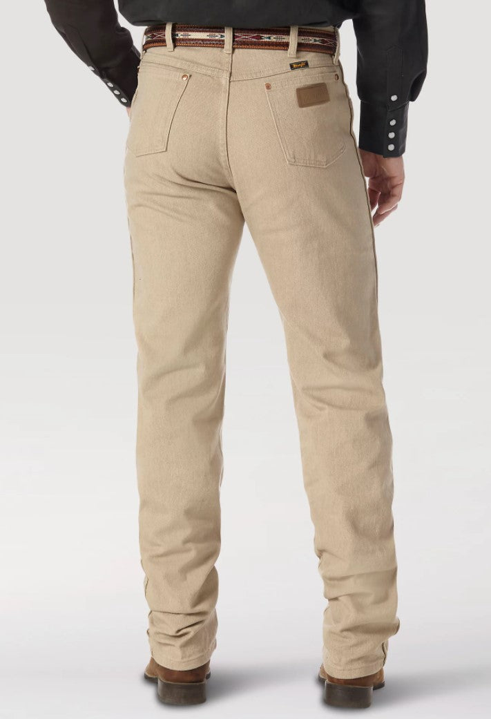 WRANGLER COWBOY CUT ORIGINAL FIT JEAN IN PREWASHED TAN