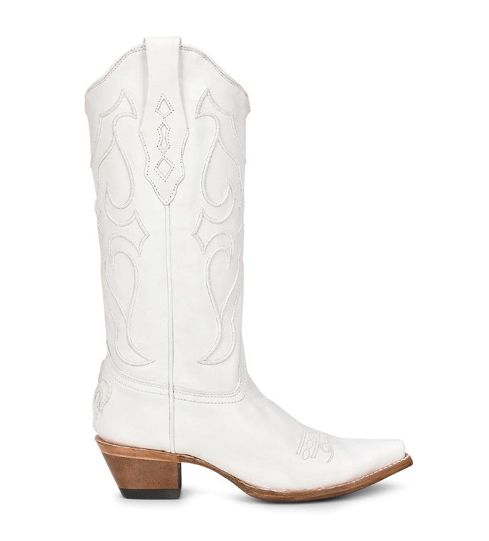 CORRAL WHITE EMBROIDERY POINT TOE BOOT