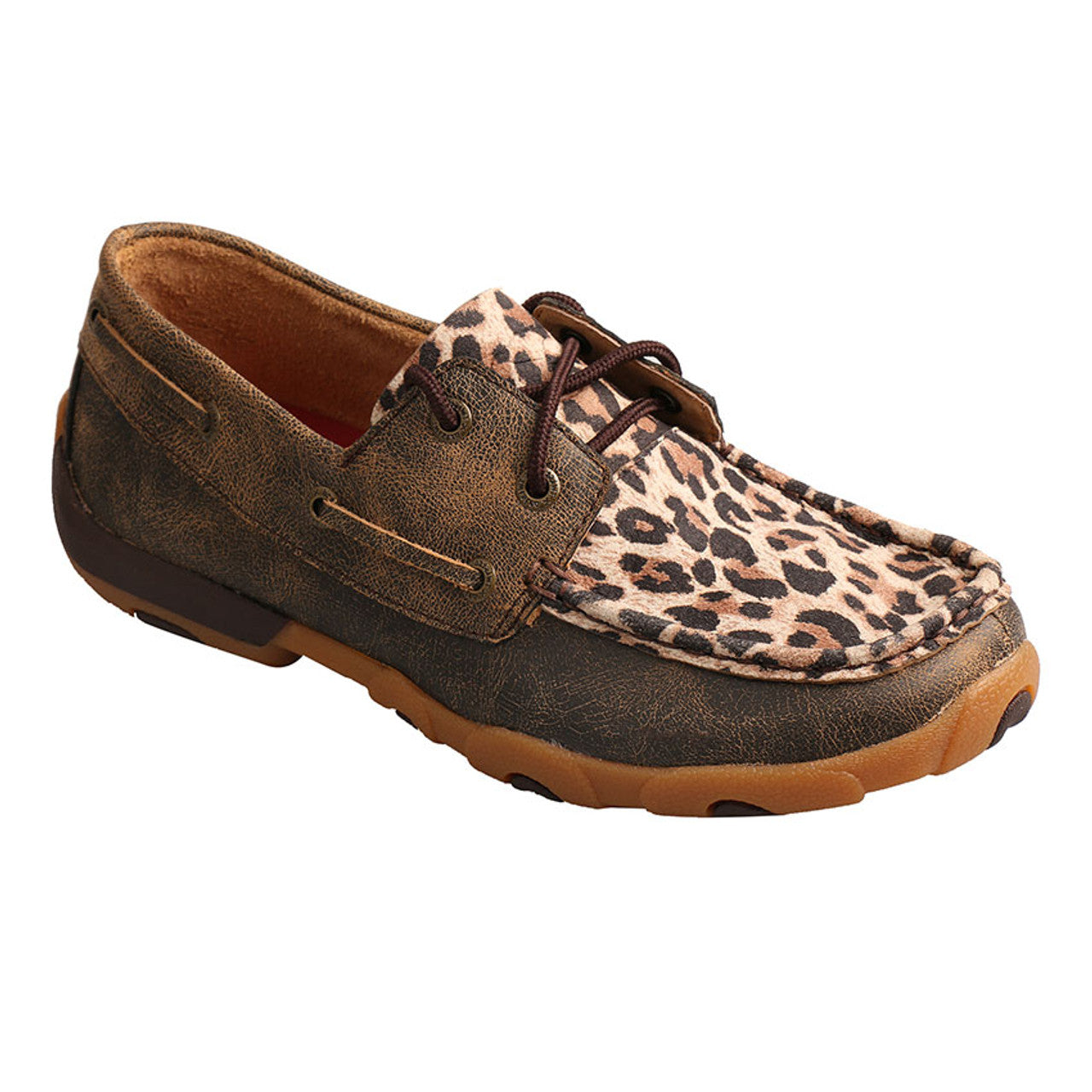 WOMEN'S TWISTED X CHEETAH PRINT DRIVING MOCS