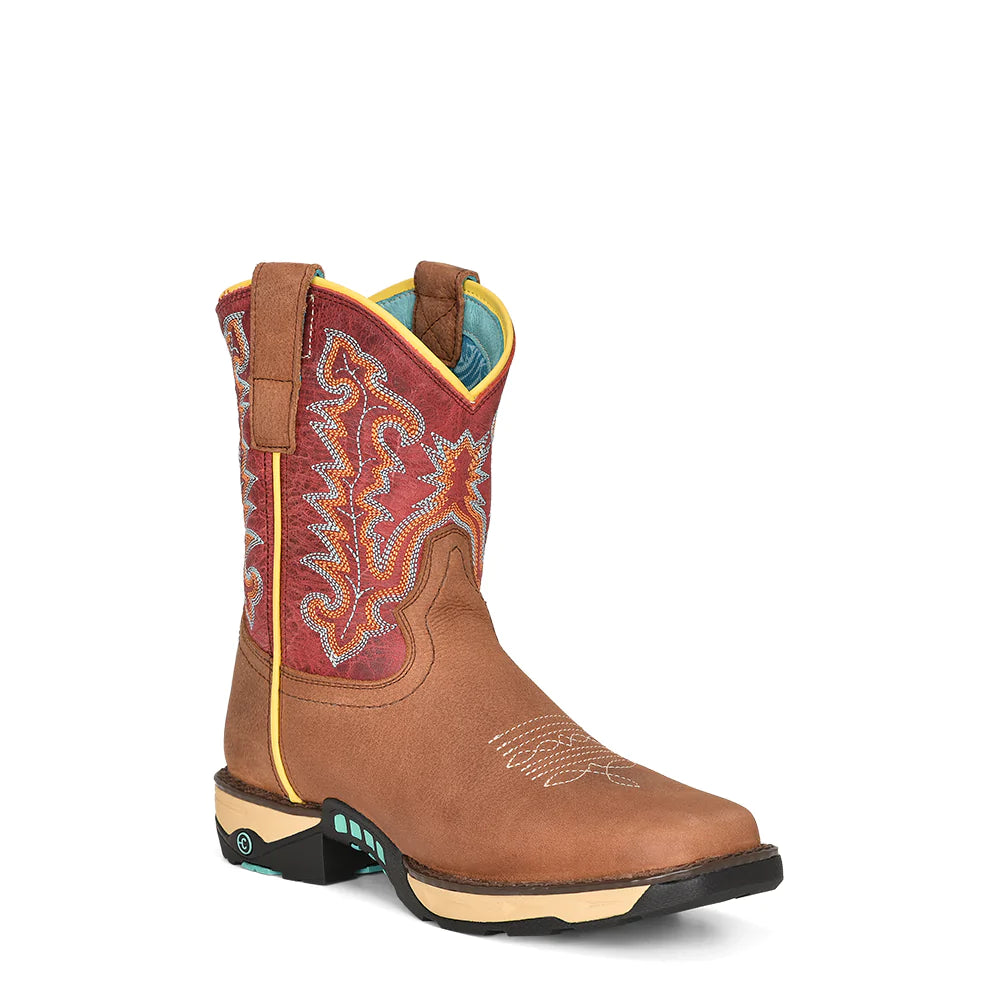 Bota de trabajo con punta cuadrada Corral Tan Hydro Resist para mujer