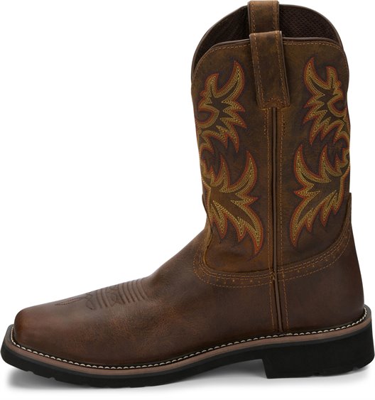 Men's Justin Driller Square Steel Toe Work Boots