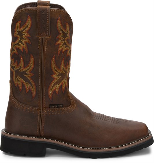 Men's Justin Driller Square Steel Toe Work Boots