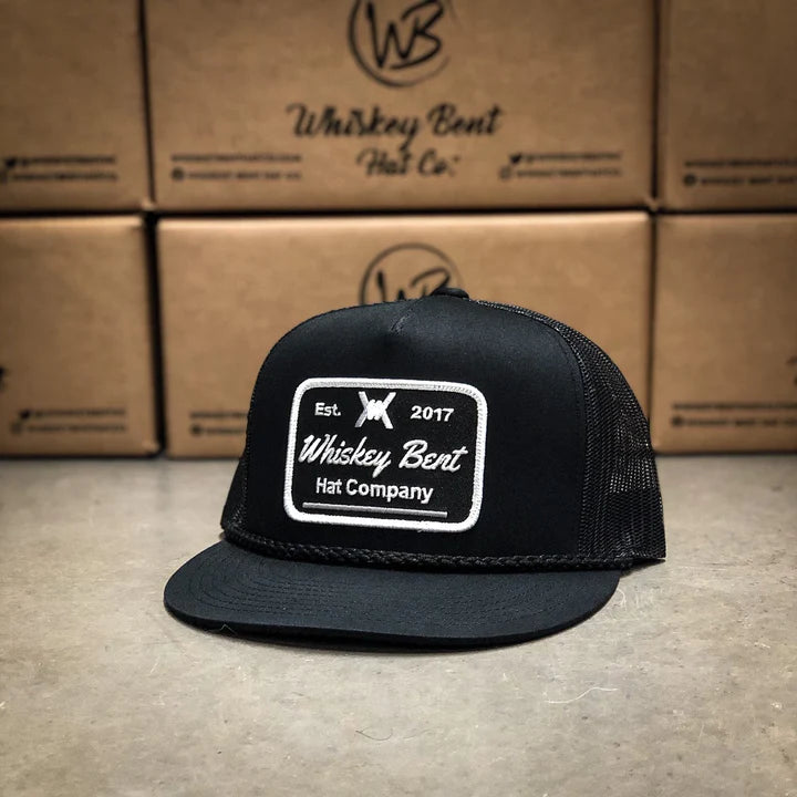 Whiskey Bent Hat Co. Black Top Cap