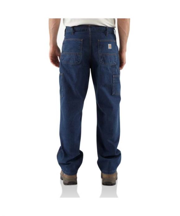 Vaqueros tipo peto de mezclilla resistentes al fuego Carhartt para hombre