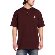 Carhartt Workwear Short-Sleeve Henley Shirt in Port
