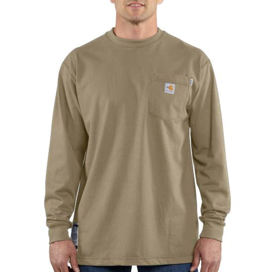 Camiseta de manga larga caqui ignífuga Force de Carhartt