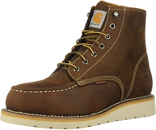 Carhartt 6” Waterproof Steel Toe Wedge Lace Up Work Boots