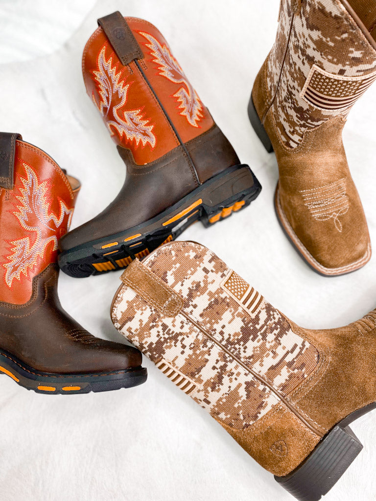 Ariat Youth Patriot Leather Western Boots