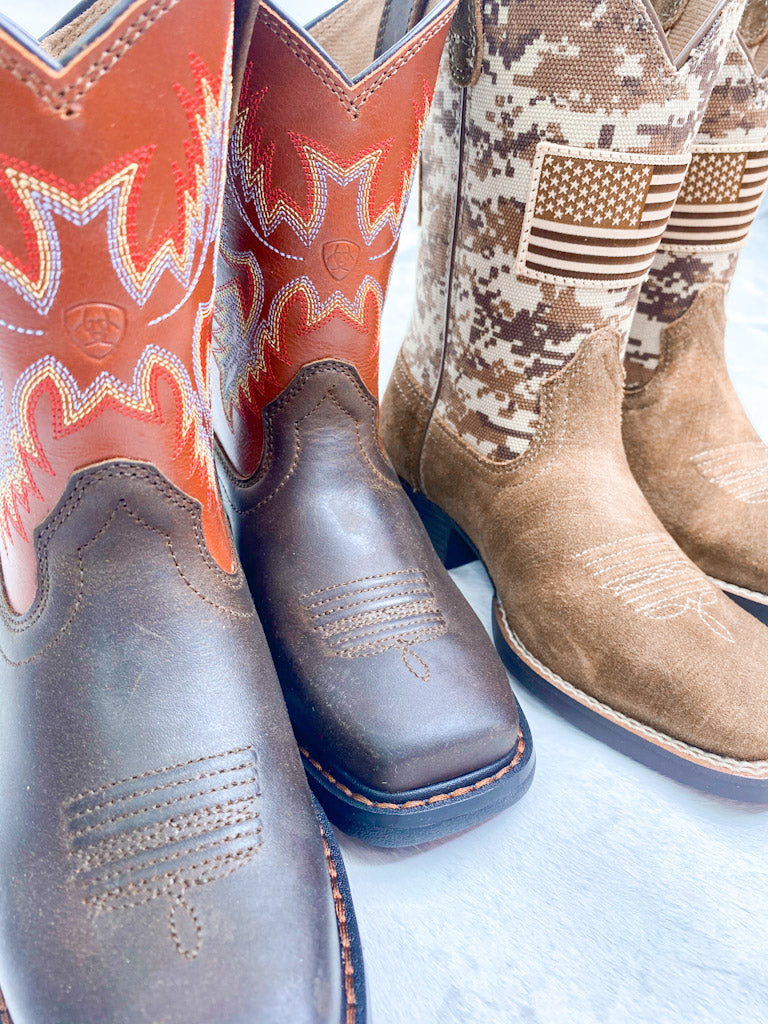 Ariat Youth Patriot Leather Western Boots