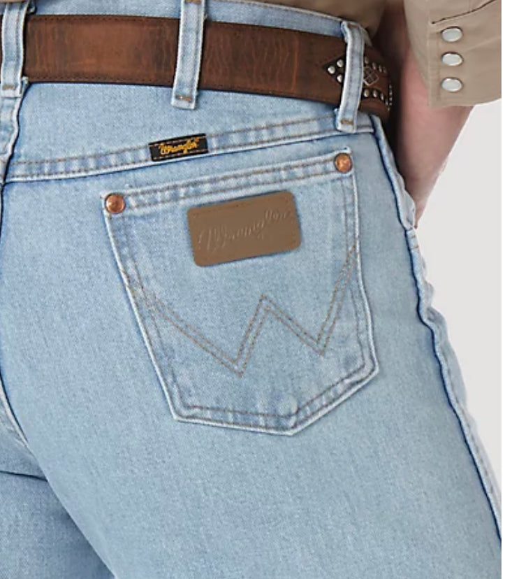 ¡MEJOR VENDIDO! JEANS WRANGLER CORTE COWBOY ORIGINAL FIT EN BLANCO 