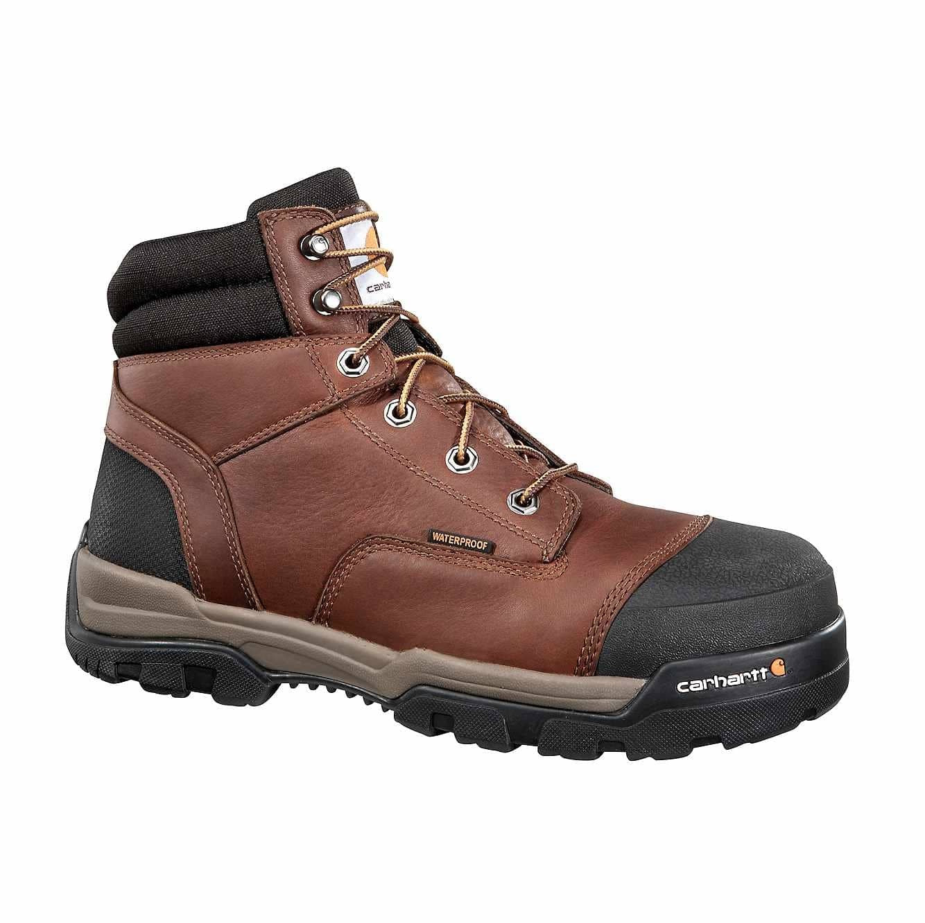 Botas de trabajo Carhartt Ground Force de 6" impermeables con puntera compuesta y cordones para hombre