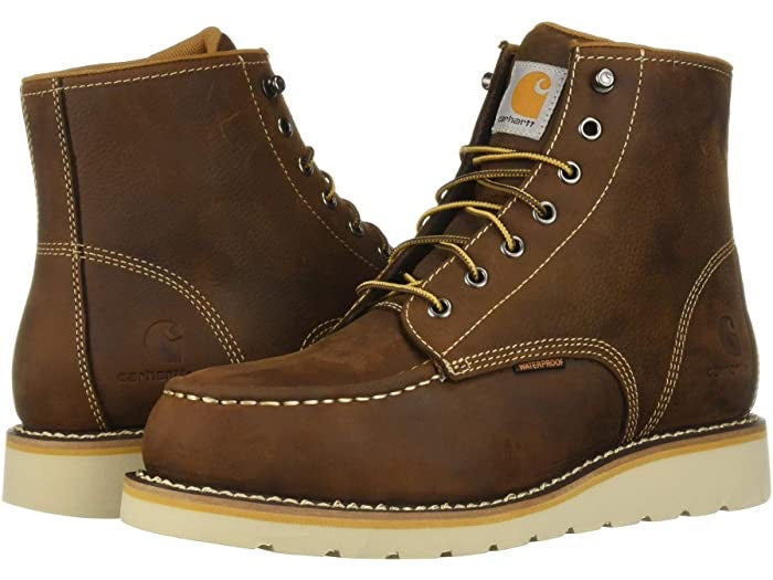 Carhartt 6” Waterproof Steel Toe Wedge Lace Up Work Boots