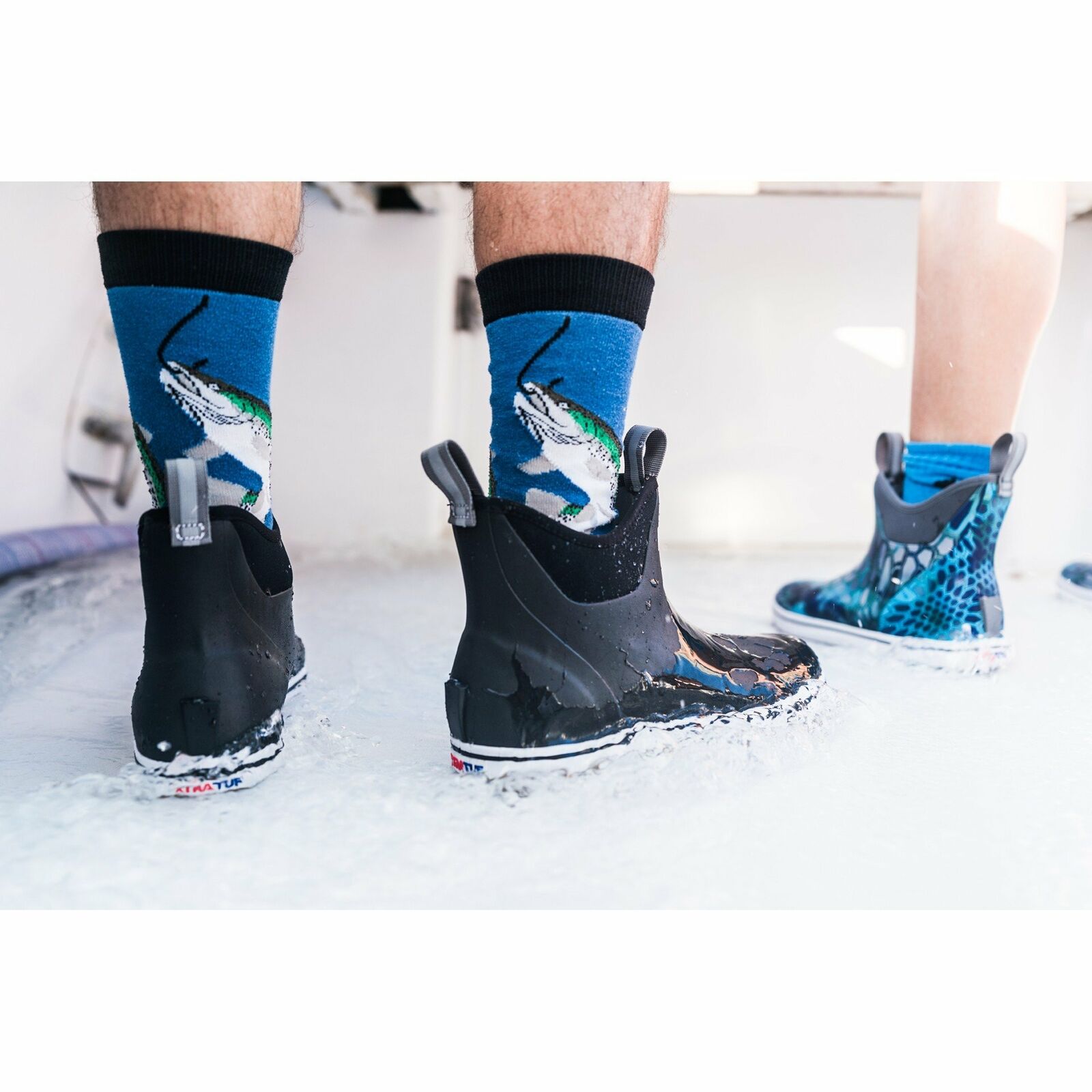 Bota náutica al tobillo XTRATUF para hombre en negro