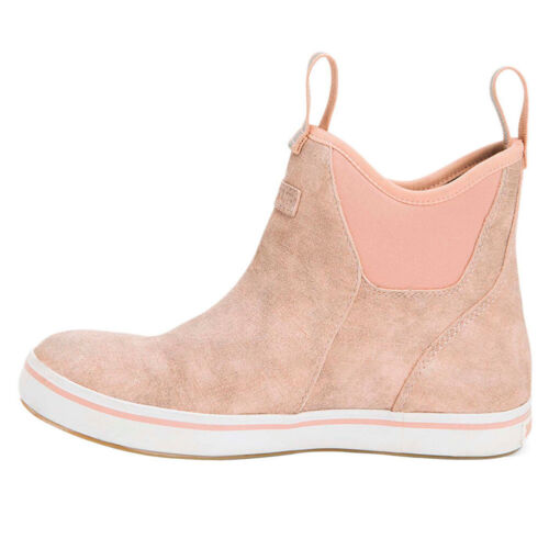XTRATUF Women's Leather Deck Ankle Boots in Pink